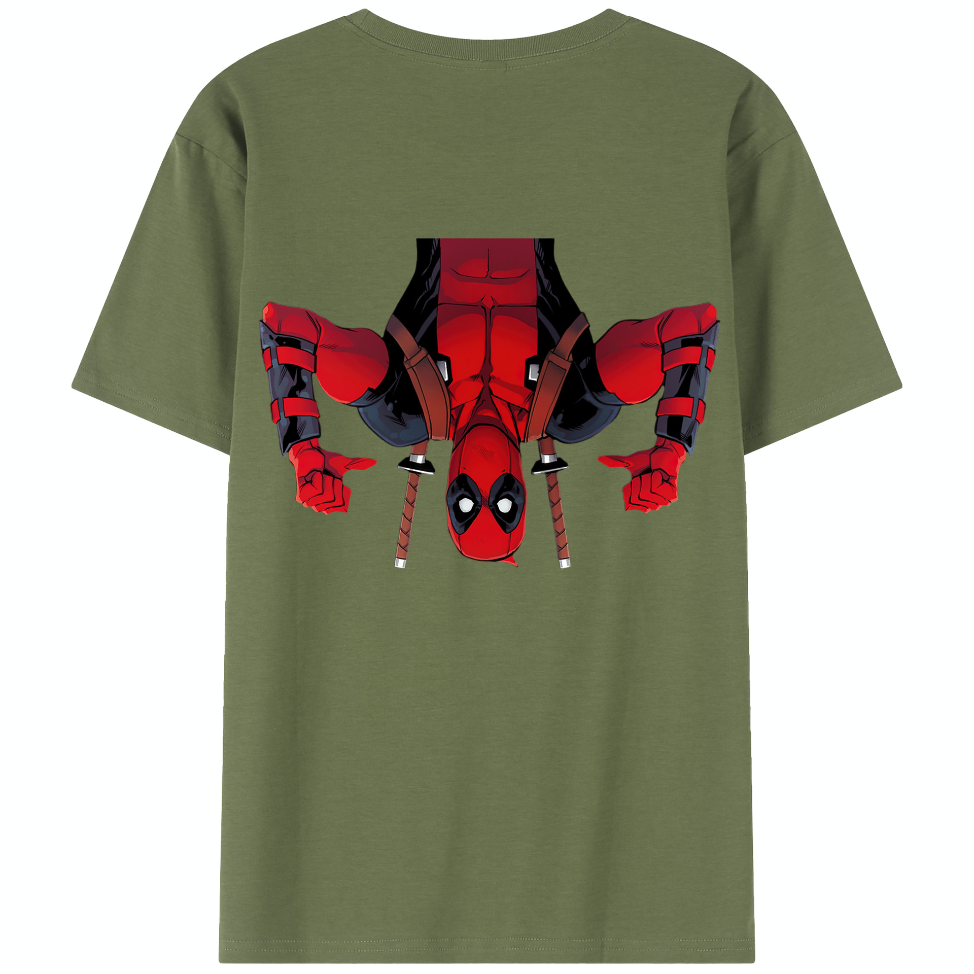 （画像用） Deadpool デッドプール 綿100％半袖Tシャツ（背面プリント）